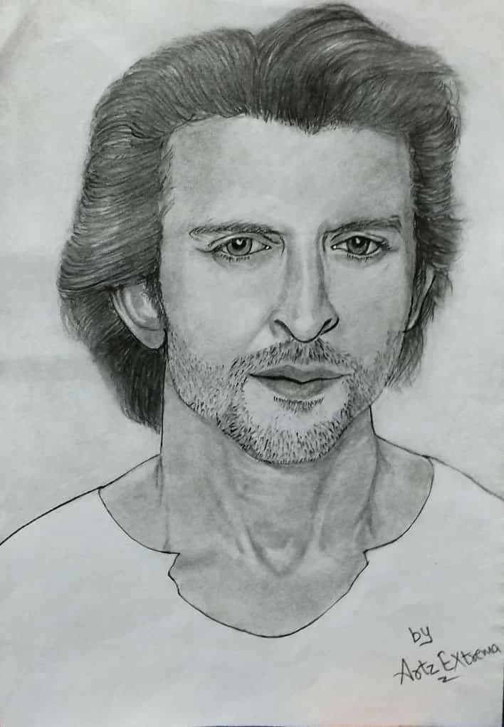 Realistic graphite pencil portrait