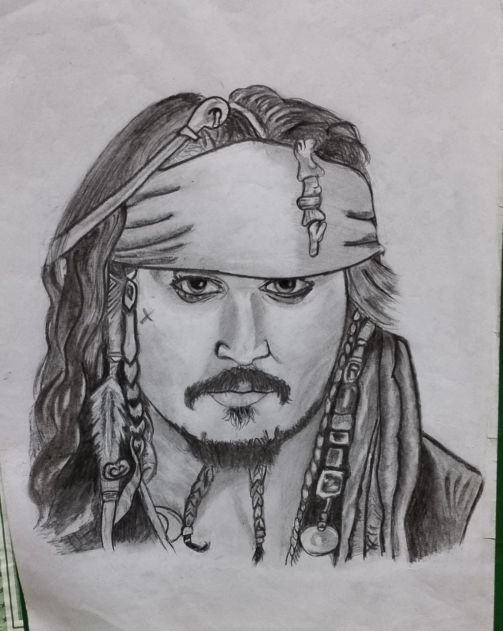 Character portrait, graphite pencil drawing