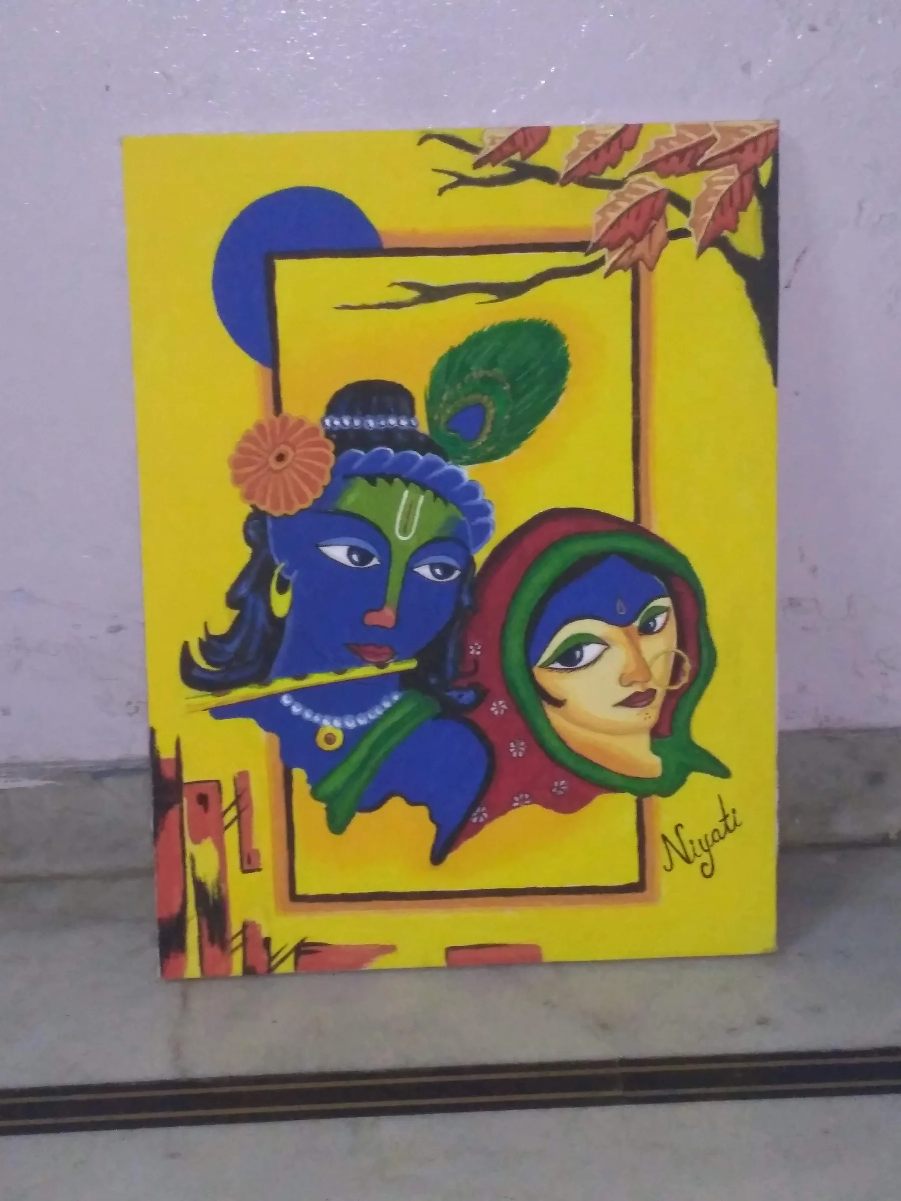 Radha Krishna traditional art painting