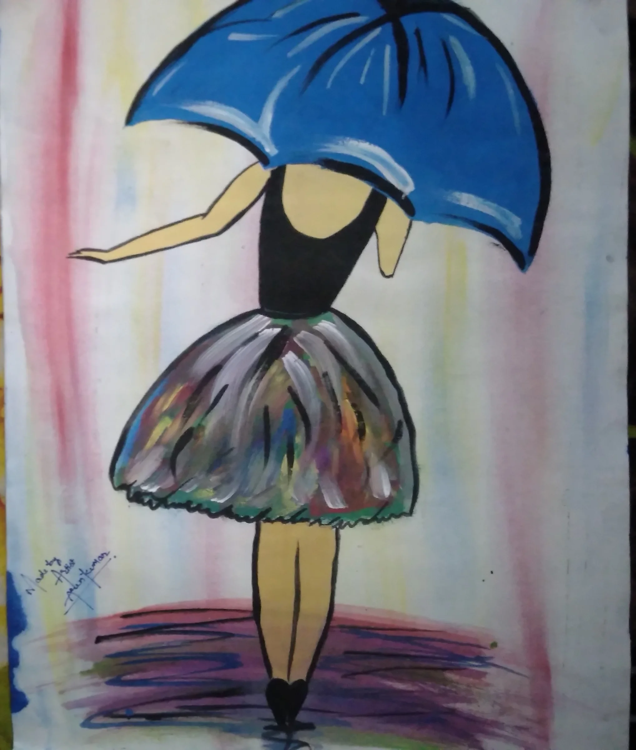 School art project in progress