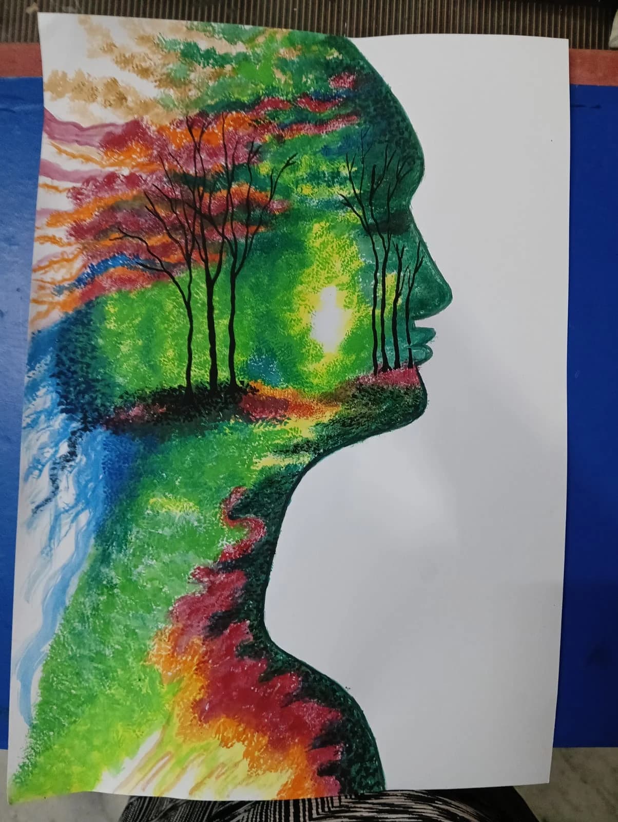 School art project in progress