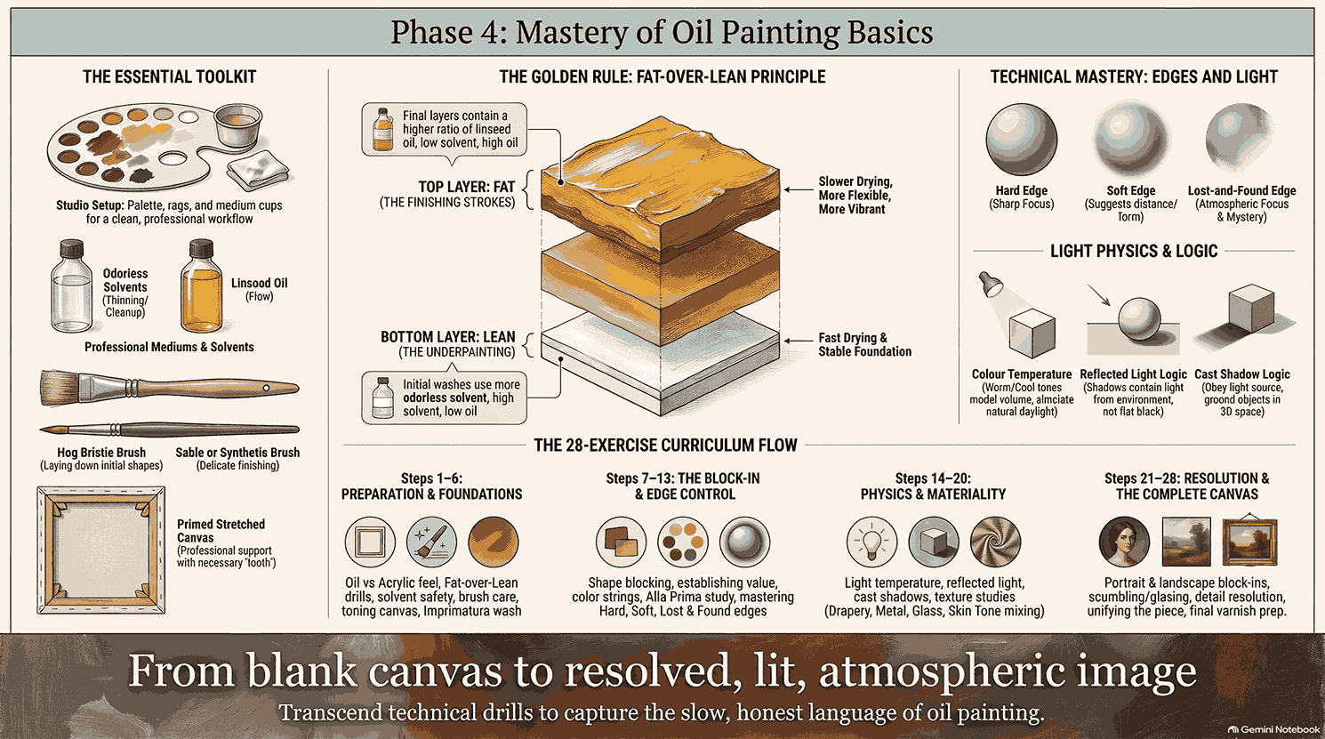Oil Painting Basics — mastery map